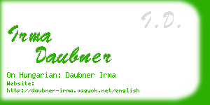 irma daubner business card